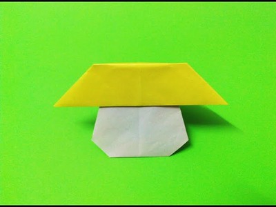 How to make an origami paper mushroom | Origami. Paper Folding Craft, Videos and Tutorials.
