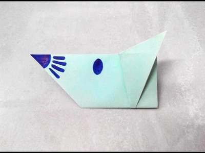 How to make an origami paper rat | Origami. Paper Folding Craft, Videos and Tutorials.