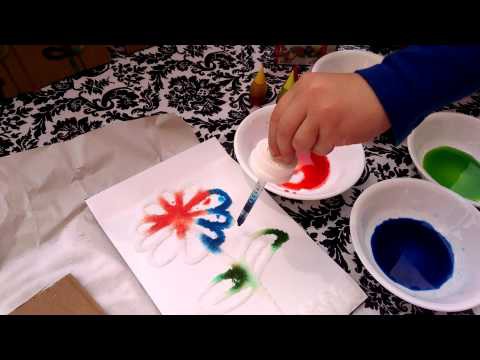 Kids craft DIY 3D Salt Painting, summer activities