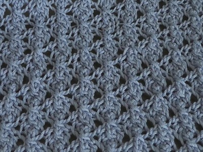 Knitting - Lace Knitting Pattern Tutorial 1. Ажурный узор спицами
