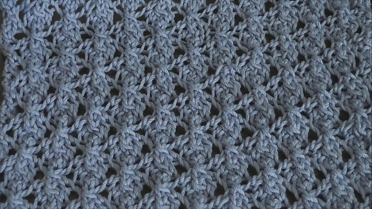 Knitting - Lace Knitting Pattern Tutorial 1. Ажурный узор спицами
