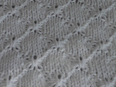 Knitting Tutorial knitting diamonds pattern Part 1. Узор из ромбов часть 1