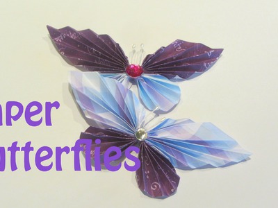Origami Scrapbook Paper Butterfly Embellishment Craft Tutorial