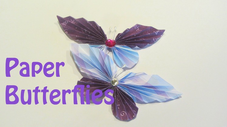 Origami Scrapbook Paper Butterfly Embellishment Craft Tutorial