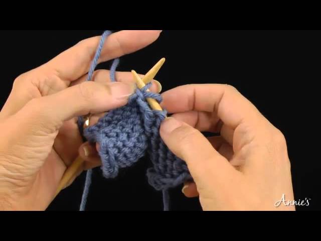 Purl in Front and Back of the Stitch - How to Increase - Annie's Knitting Tutorial