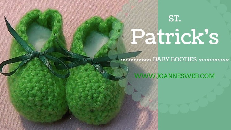 St. Patrick's Crochet Baby Booties