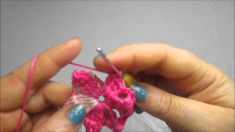 Uncinetto Crochet Fiore Girandola Piccola curta tutorial