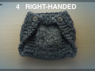 WATCH How To Knit SIMPLE Diaper Cover (4 Righties)