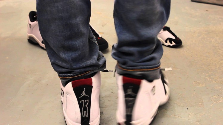 Air Jordan 14 Retro "Black Toe" On-feet Video at Exclucity