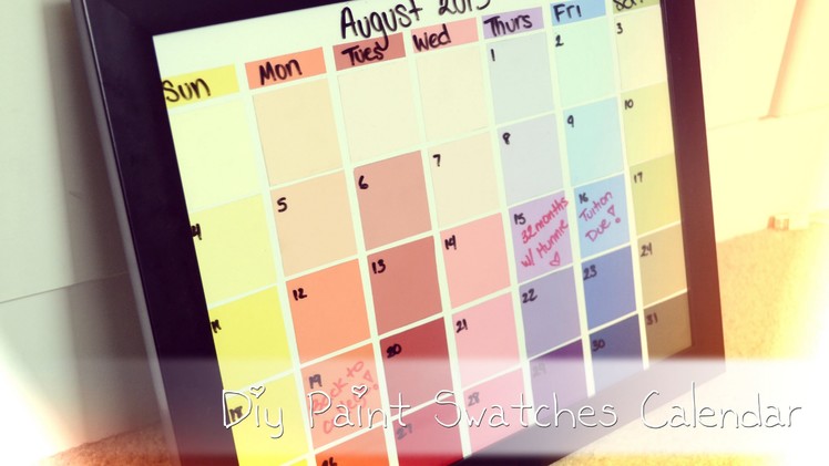 Back-To-School: DIY Paint Swatches Calendar