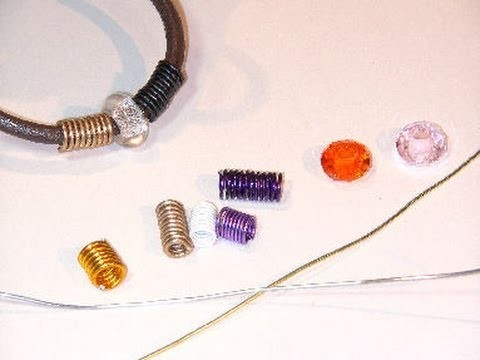 Beading Ideas - Spring beads using aluminium wire