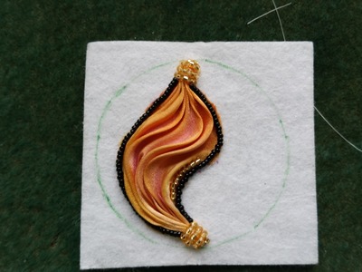 Beading4perfectionists: Shibori silk embroidery earrings part 1