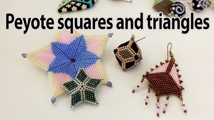 BeadsFriends: Samples of squares and triangles from my creations