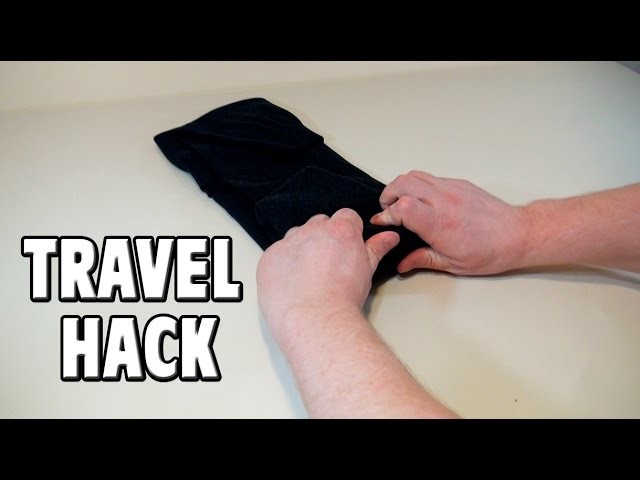 Cool Travel Hack - How to Roll a Sweater for Packing
