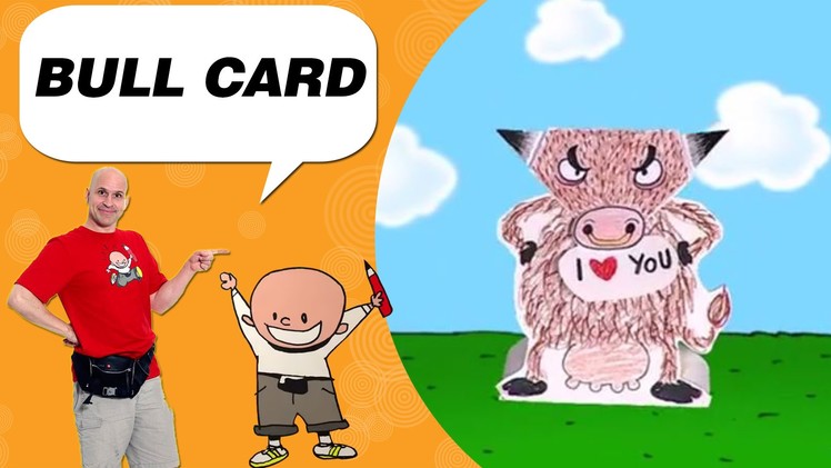 Crafts Ideas for Kids - Bull Card | DIY on BoxYourSelf