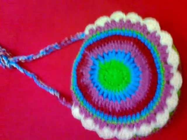 Crochet colorful mini bag