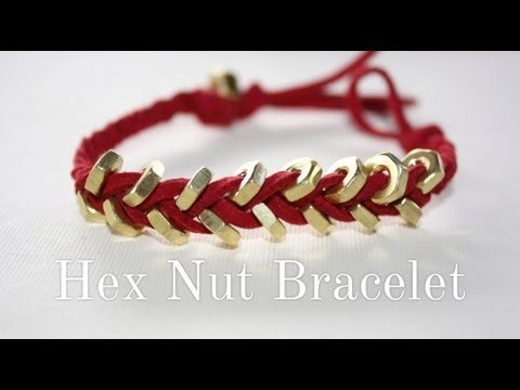 DIY: Braided Hex Nut Bracelet - Easy Gift Idea: Jewelry Tutorial