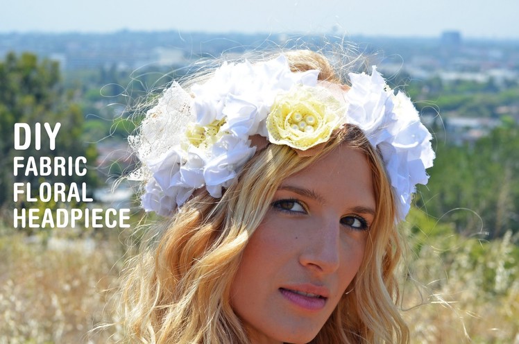 DIY Fabric Floral Headpiece Tutorial by Mr. Kate