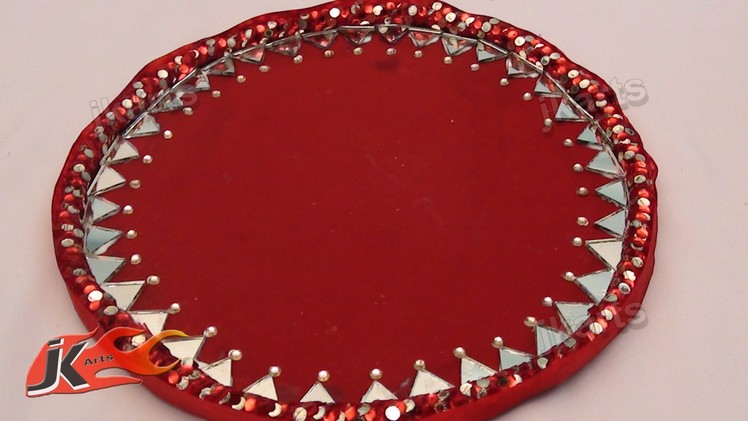 DIY How to Make Decorative Round Wedding Tray - JK Arts 108