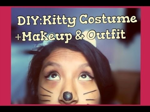 DIY: Kitty Costume + Hair,Makeup & Outfit