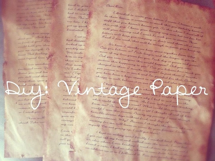 DIY: Vintage Paper
