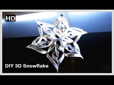 ᴴᴰ 3D Paper Snowflake Tutorial ~ Magazine. Recycled Paper ~ in 10 simple steps! (How-to. DIY)