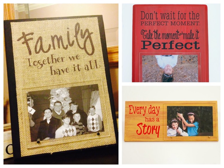 Fast Easy DIY Photo Frame Featuring Acrylic and Burlap
