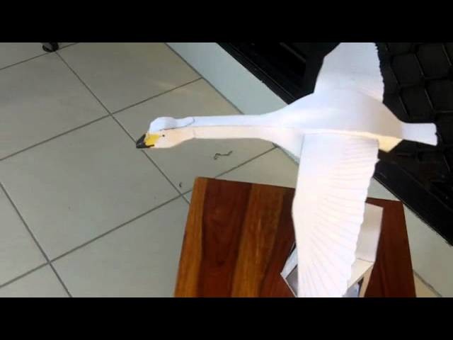 Flying Swan Papercraft - a papercraft automata made by Mark Luton