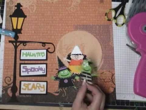 Haunted, Spooky, Scary Scrapbook page