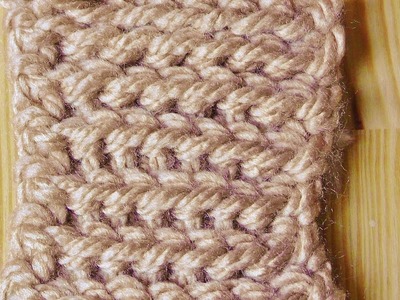 How to crochet a ribbing stitch - bosnian crochet