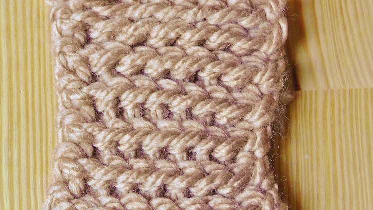 How to crochet a ribbing stitch - bosnian crochet
