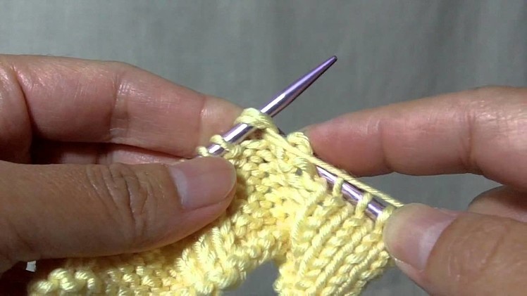 How to knit P2tog (Purl two together) - Decreasing 1 stitch