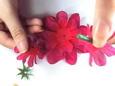 How to make a flower hair clip