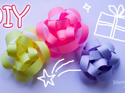 How To Make A Gift Bow Out Of Printer Paper - DIY Paper Gift Bow
