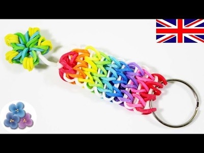 How to make Key Chains Cool Keychains with Rainbow Loom DIY Charms Rubber Bands Mathie