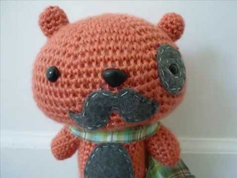 Kawaii Crochet Bear Baron Von Mustache Cute Amigurumi