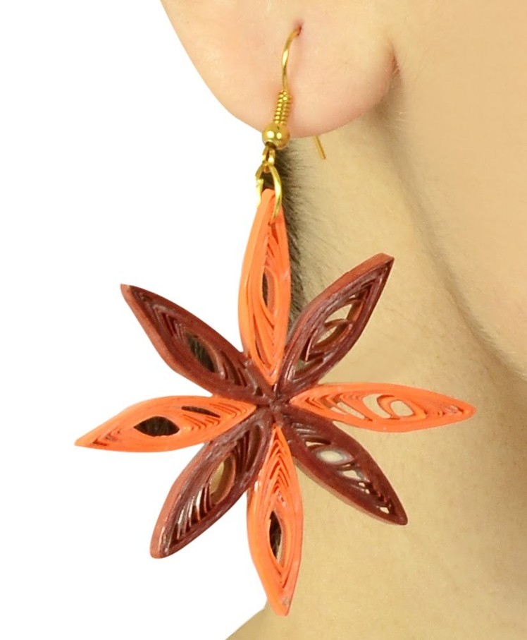 PAPER EARRINGS - Quilling Earrings Using Paper - Latest Earring Designs and Making Tutorial