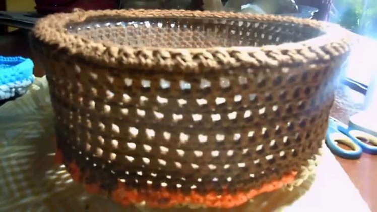 Part 2  Crocheted Plarn Basket