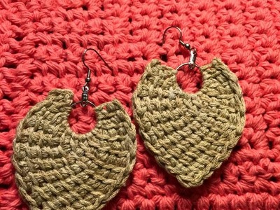 Tunisian Crochet earring directions tutorial