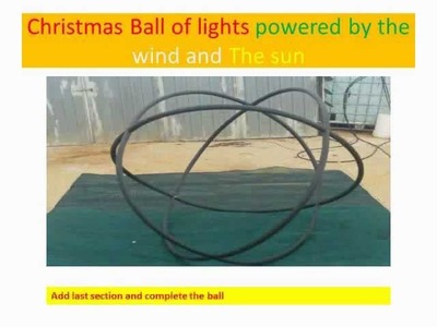 XMAS globe decoration of spinning Solar Led Lights Christmas