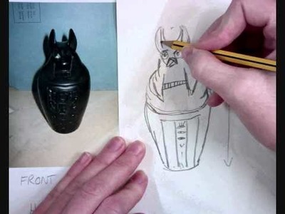 A lesson in drawing a canopic jar to scale.wmv