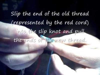 Add a thread using a slip knot.wmv