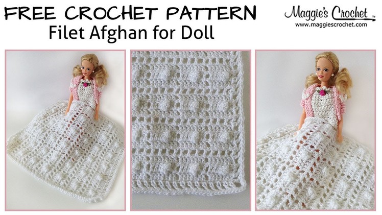 Baby Doll Filet Afghan Free Crochet Pattern - Right Handed