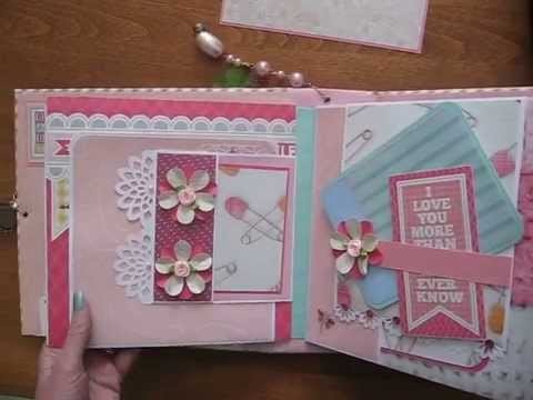 Baby Girl Pink 8x8 Scrapbook Mini Album