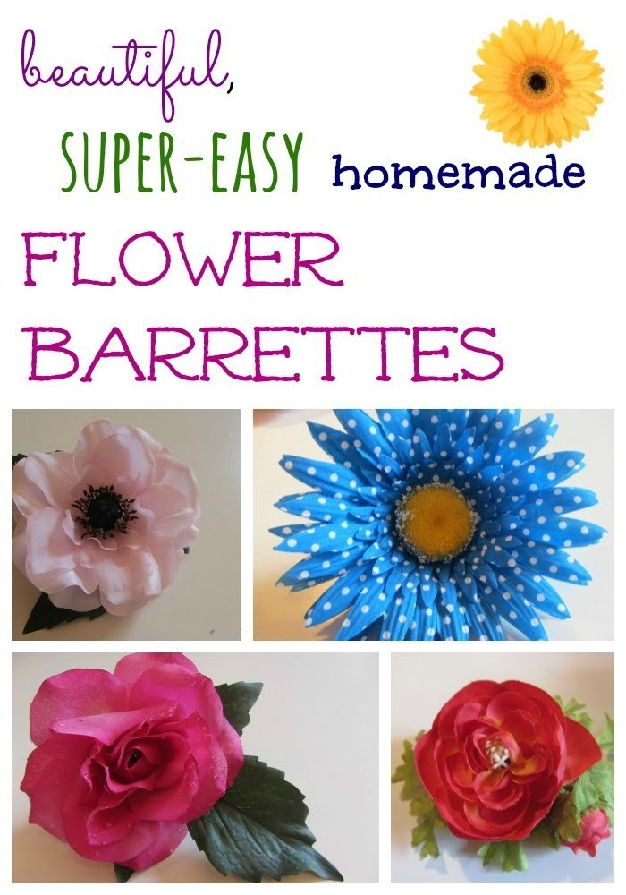 Beautiful, easy homemade flower barrettes | crafts | teachmama.com