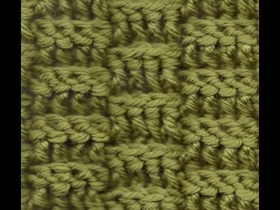 Crochet Basketweave Rows Left Hand  - Square or Scarf Crochet Geek