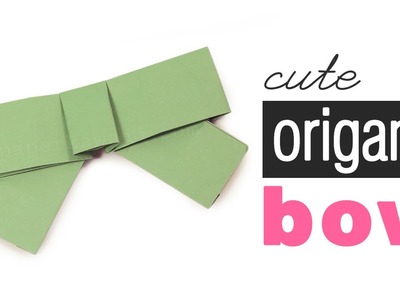 Cute Origami Bow Tutorial (No Cutting)