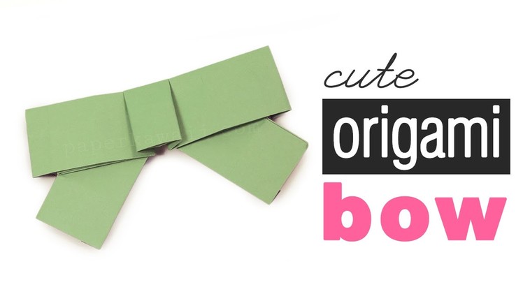 Cute Origami Bow Tutorial (No Cutting)