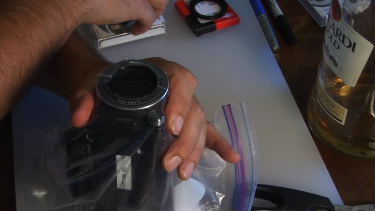 DIY $16 Video Camera Drybag  for Sony HDR CX550v