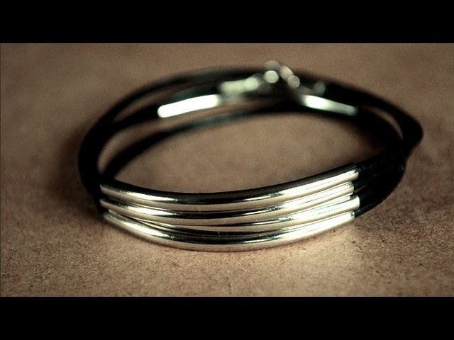 DIY Silver Tube Wrap Bracelet